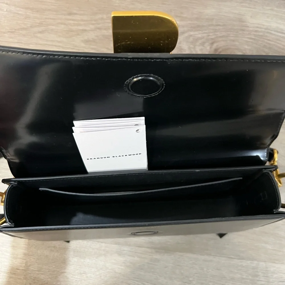 Brandon Blackwood Nia Bag with Gold Brass Hardware - Picture 3 of 5